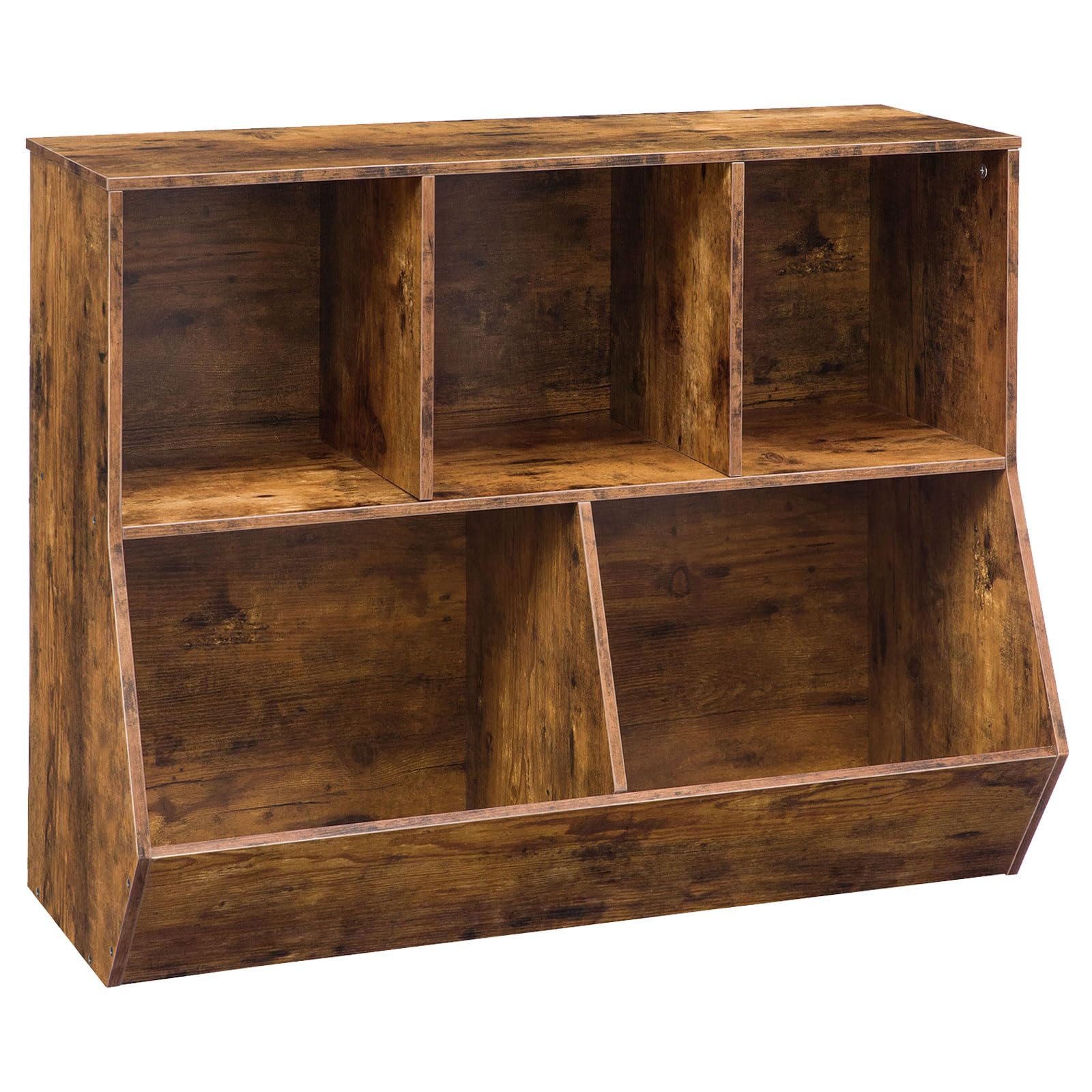 hoobro-kid-s-furniture-biblioth-que-enfant-marron-90-cm-3-casiers image 1