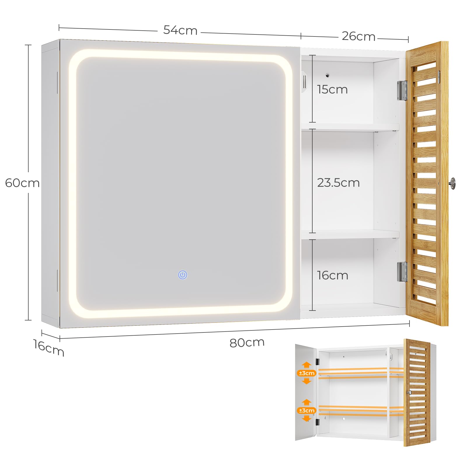 forabamb-armoires-murales-armoire-miroir-led-80x16x60-cm image 2