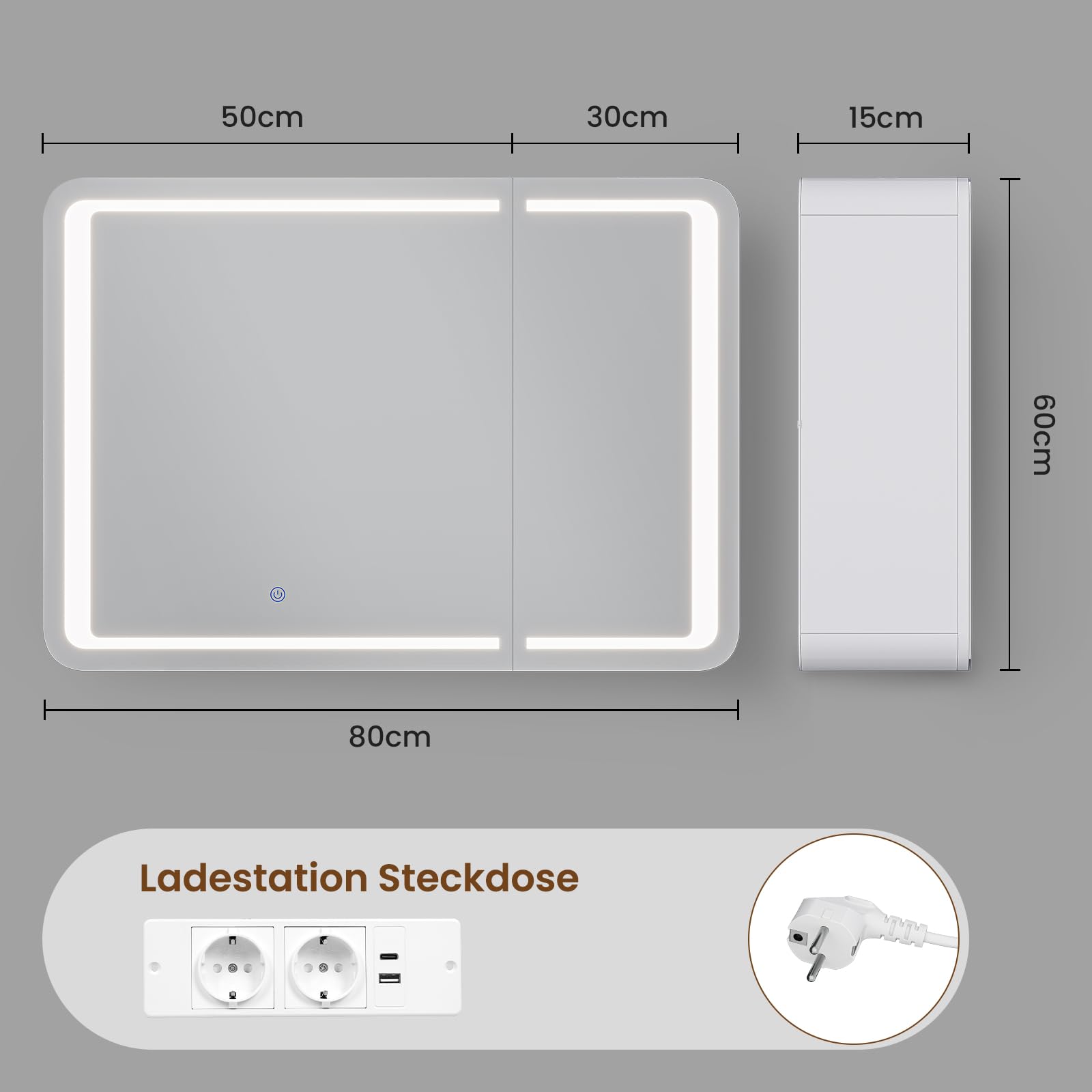 forabamb-armoire-salle-de-bain-miroir-led-blanc-60-cm image 2