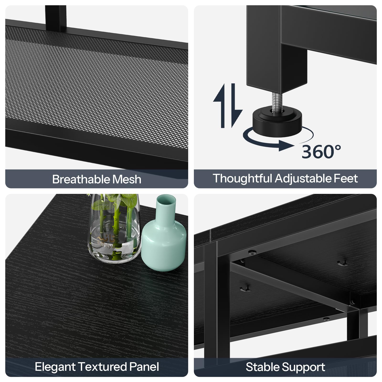hoobro-tv-stands-meuble-tv-65-4-niveaux-led-noir-charge image 7