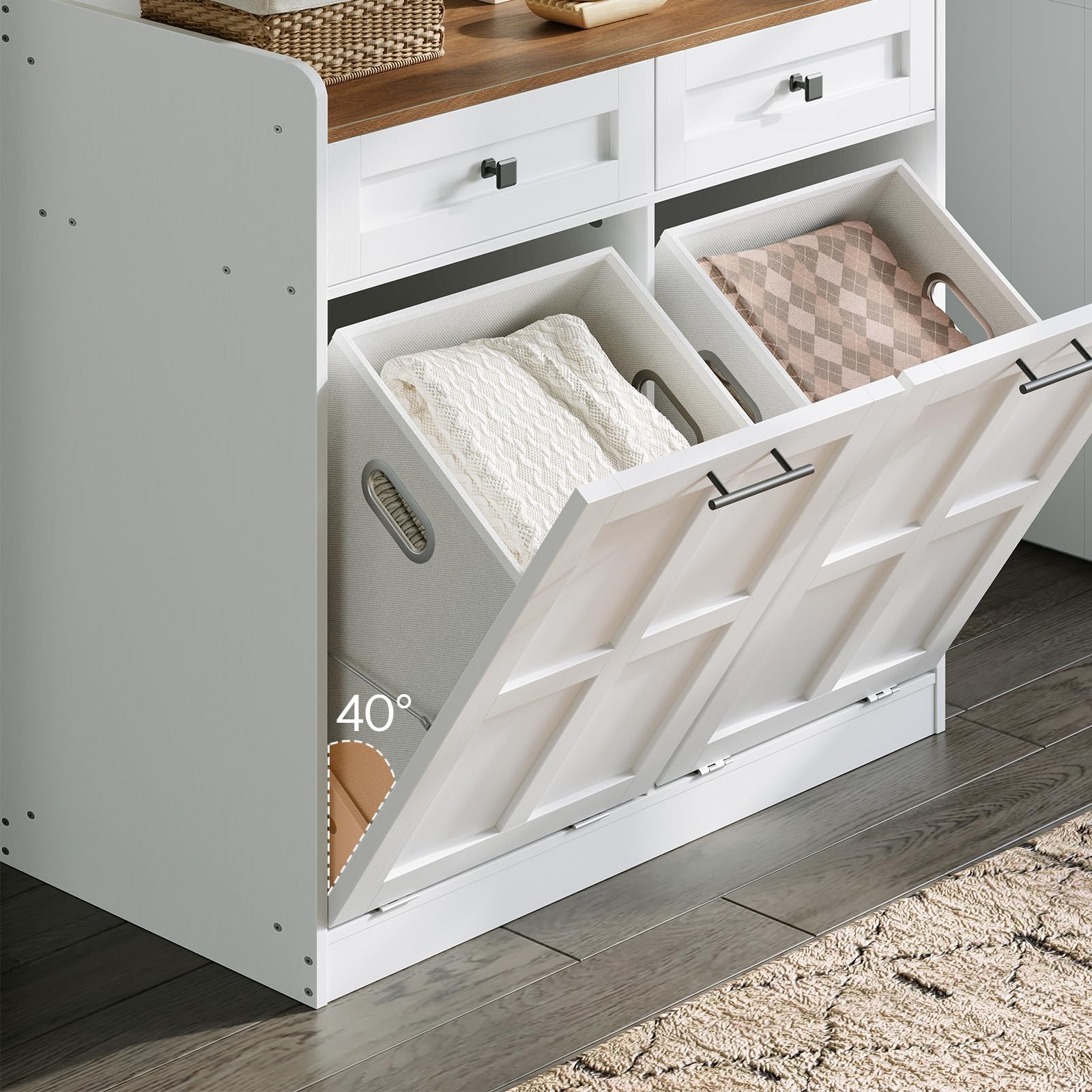 hoobro-panier-linge-bois-blanc-double-basculant-25-gal image 8