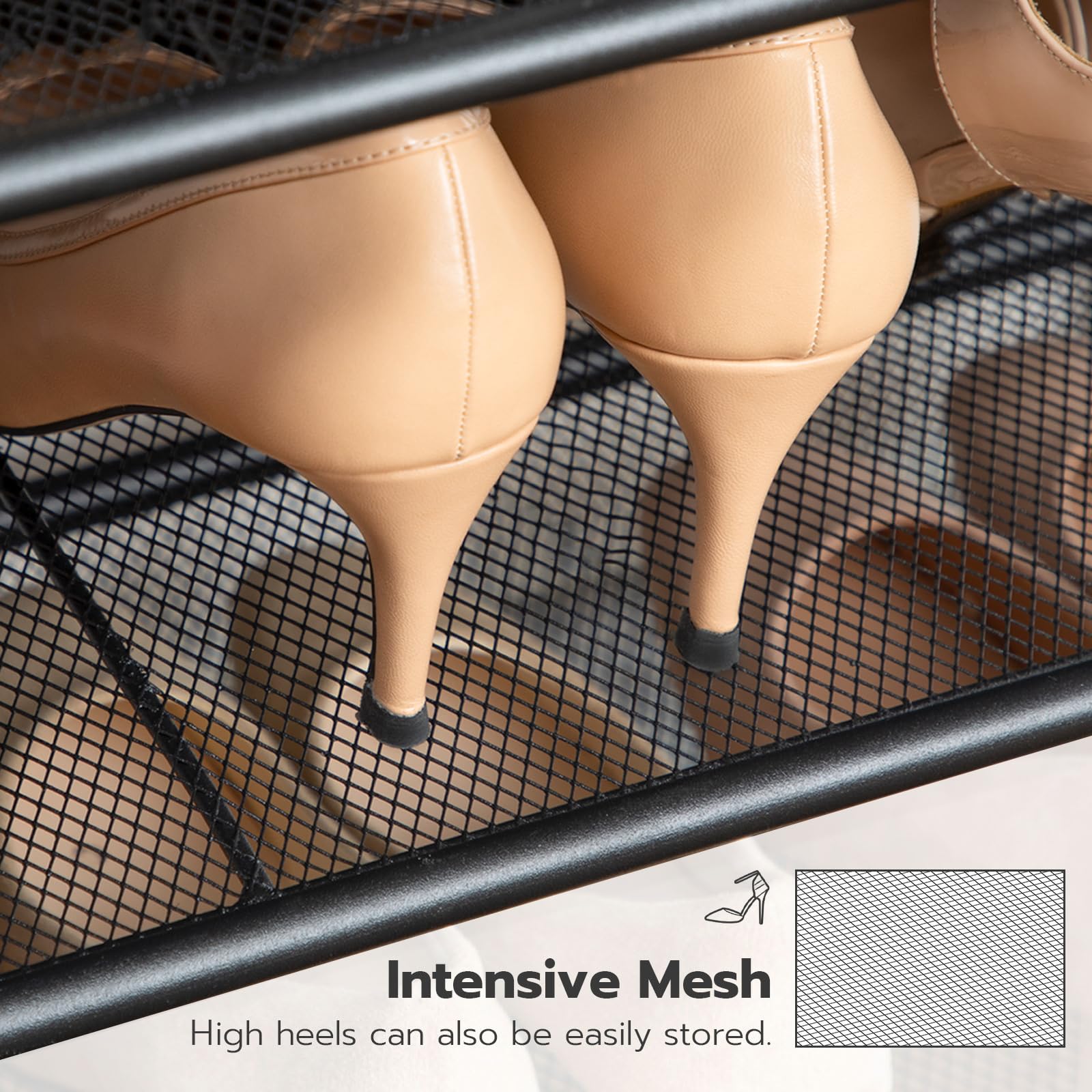 hoobro-shoe-racks-meuble-chaussures-4-niveaux-marron-m-tal image 7