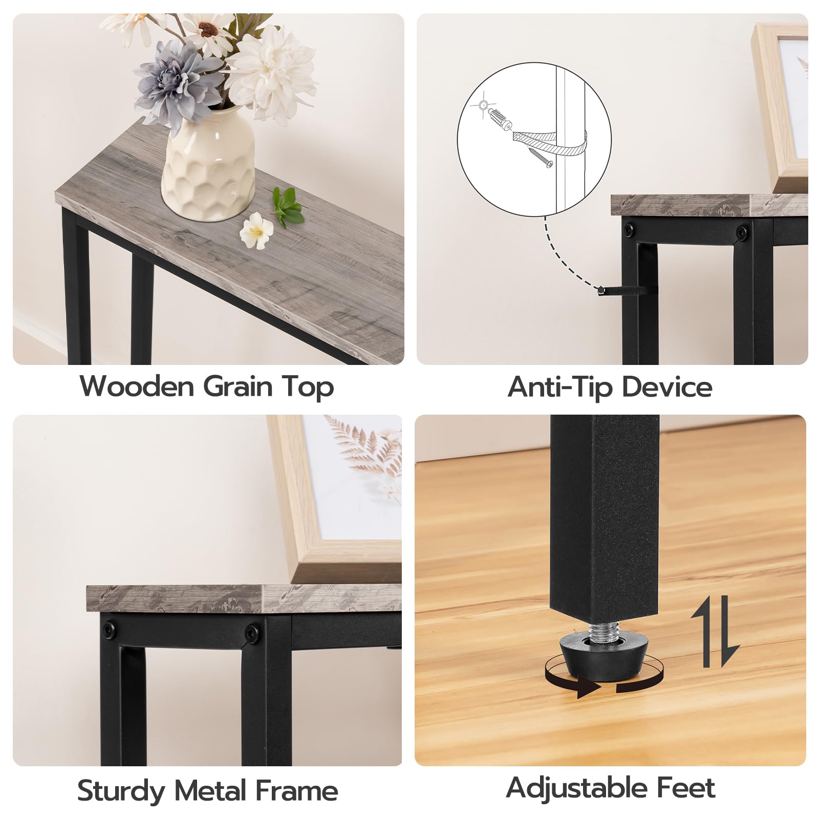 hoobro-console-table-70-9-pouces-table-console-greige-prise-usb image 7