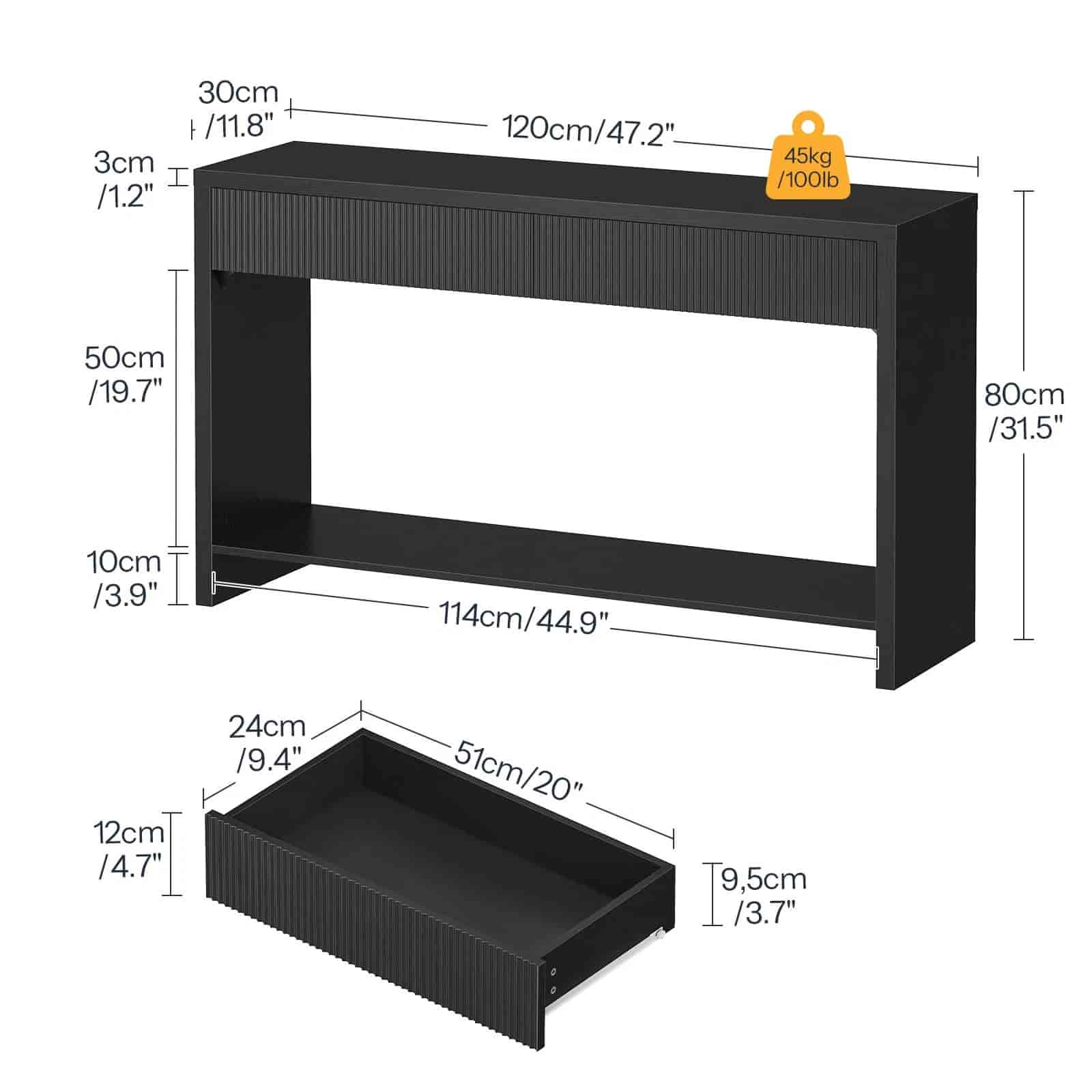 hoobro-console-table-console-d-entr-e-noire-style-farmhouse image 4