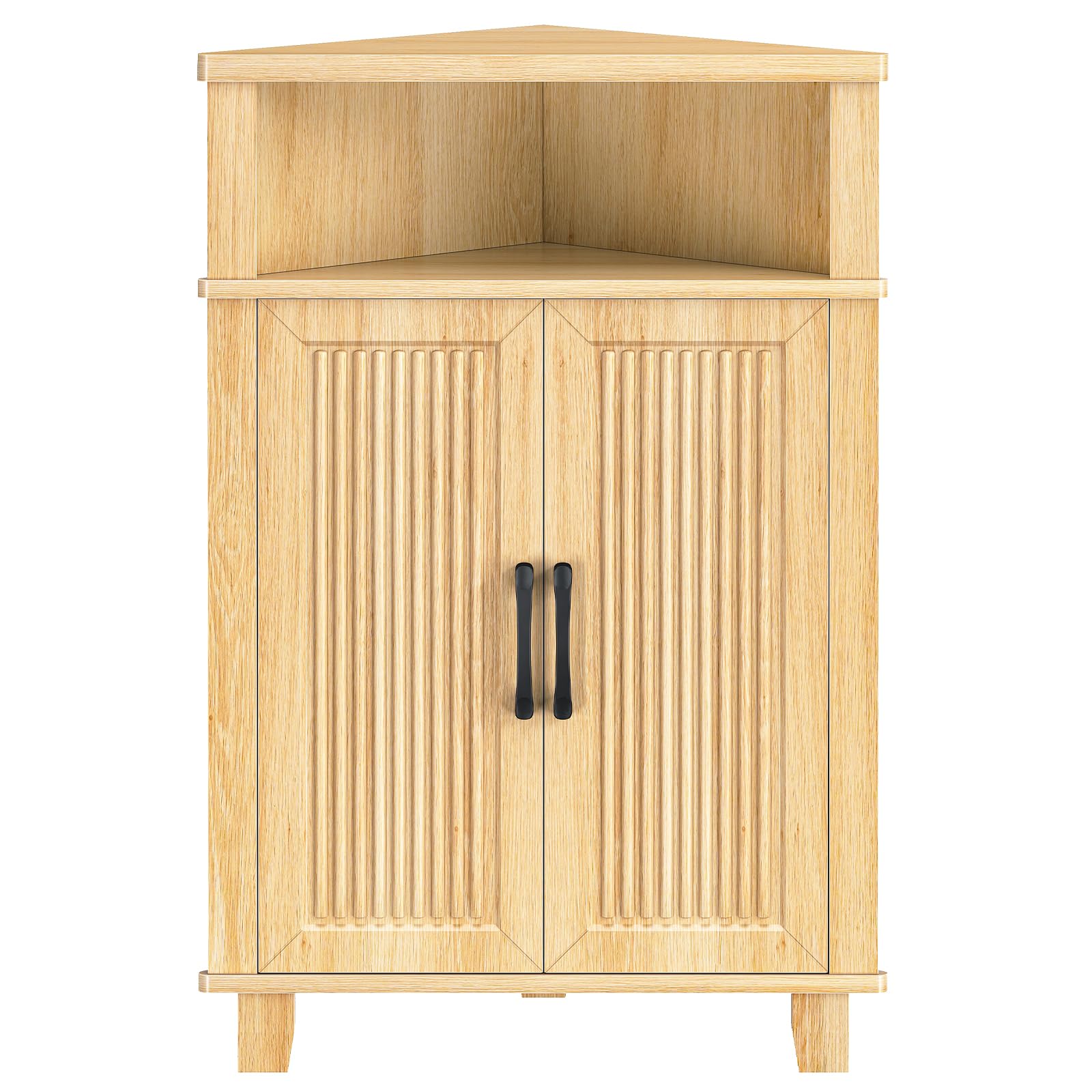 hoobro-meuble-d-angle-beige-porte-cannel-e-rangement-bois image 1