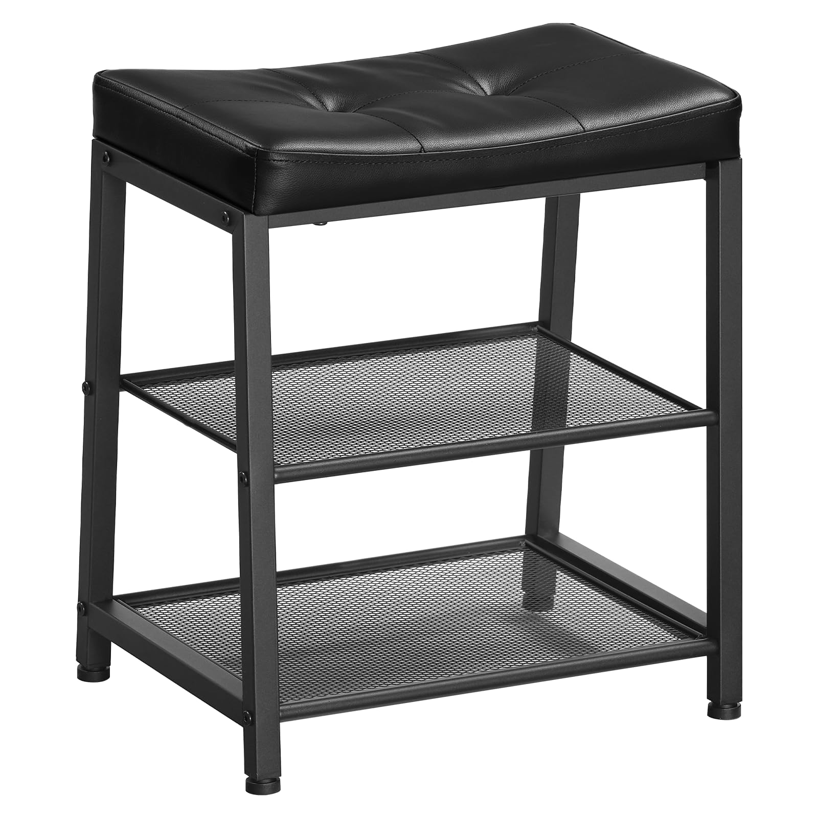 hoobro-shoe-racks-banc-chaussures-bb43hx01-noir-2-niveaux image 1