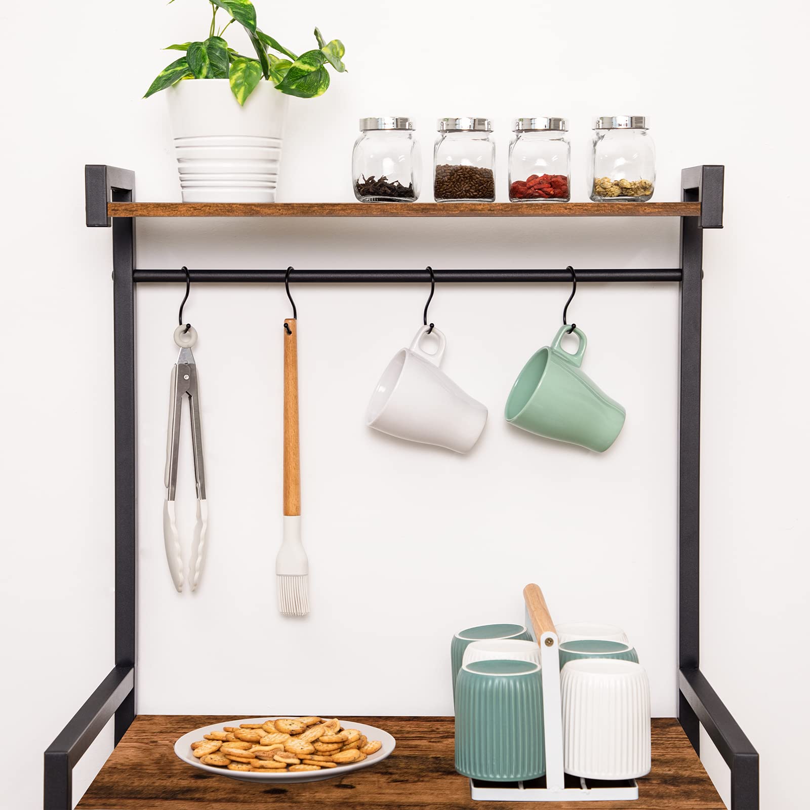 hoobro-kitchen-furniture-desserte-cuisine-4-niveaux-marron image 8