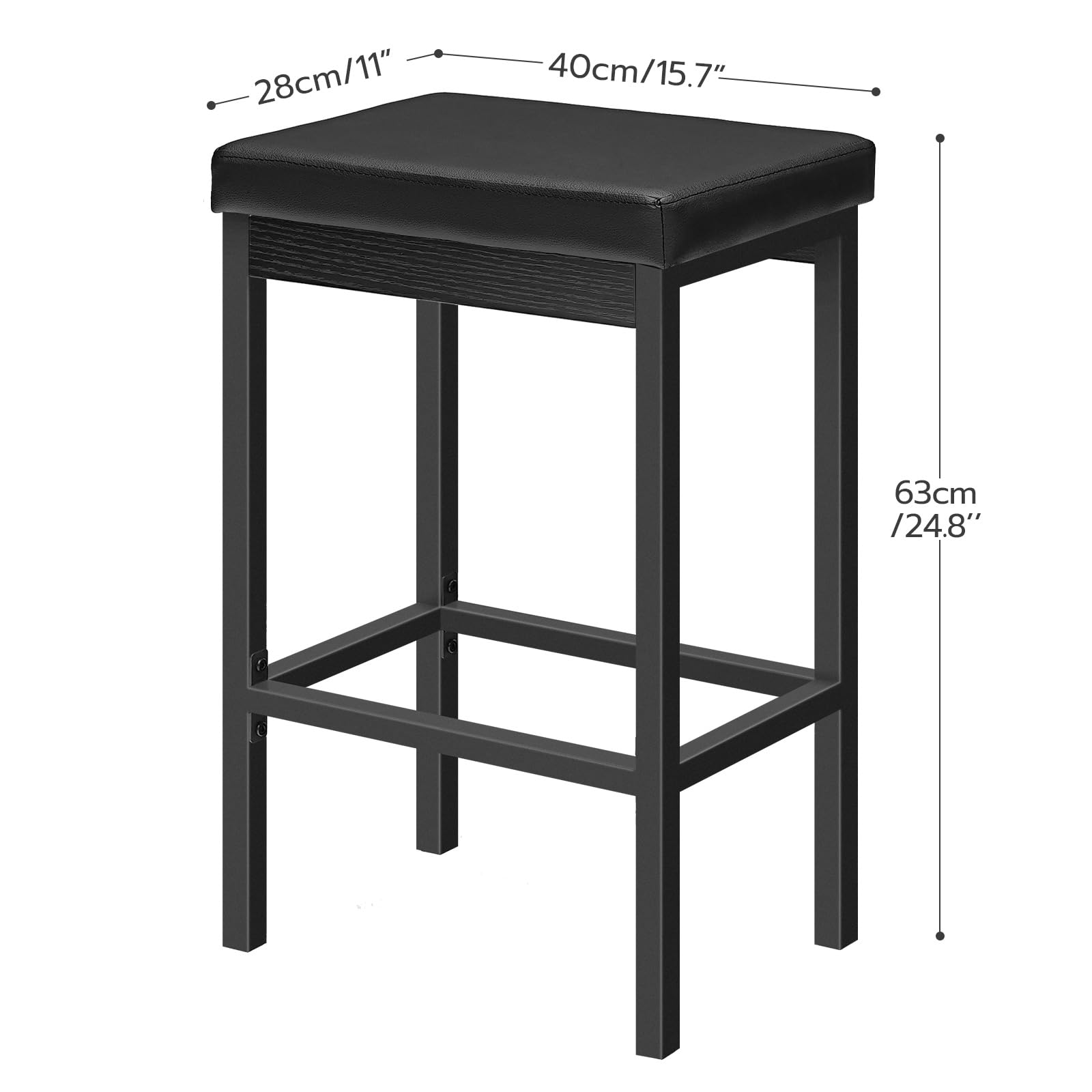 hoobro-bar-stools-tabouret-de-bar-noir-lot-de-2-rembourr image 3