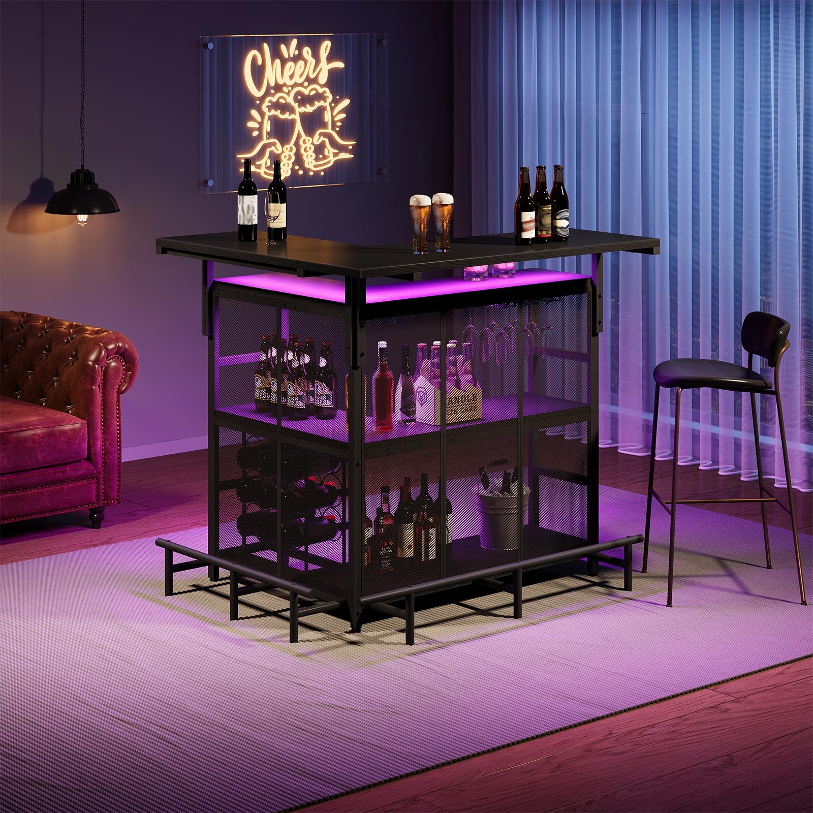 hoobro-meuble-bar-d-angle-noir-en-l-avec-led image 5