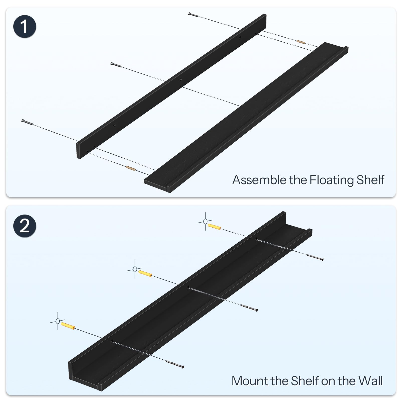 hoobro-tag-res-murales-flottantes-lot-de-3-noires-90-cm image 7