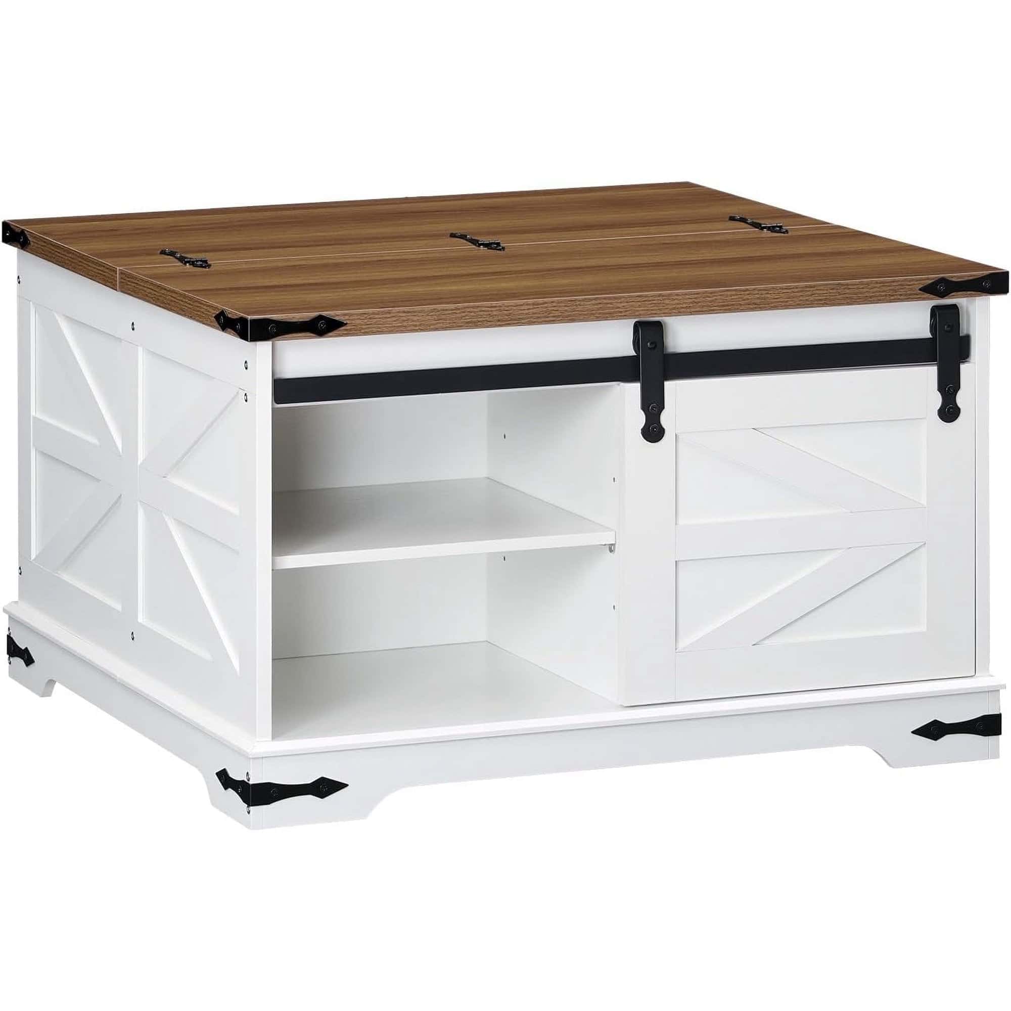 hoobro-coffee-tables-table-basse-blanche-plateau-relevable-carr-e image 4