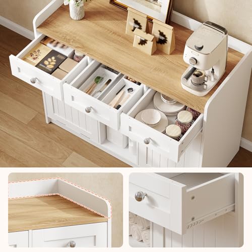 hoobro-panier-linge-meuble-blanc-2-paniers-3-tiroirs image 7