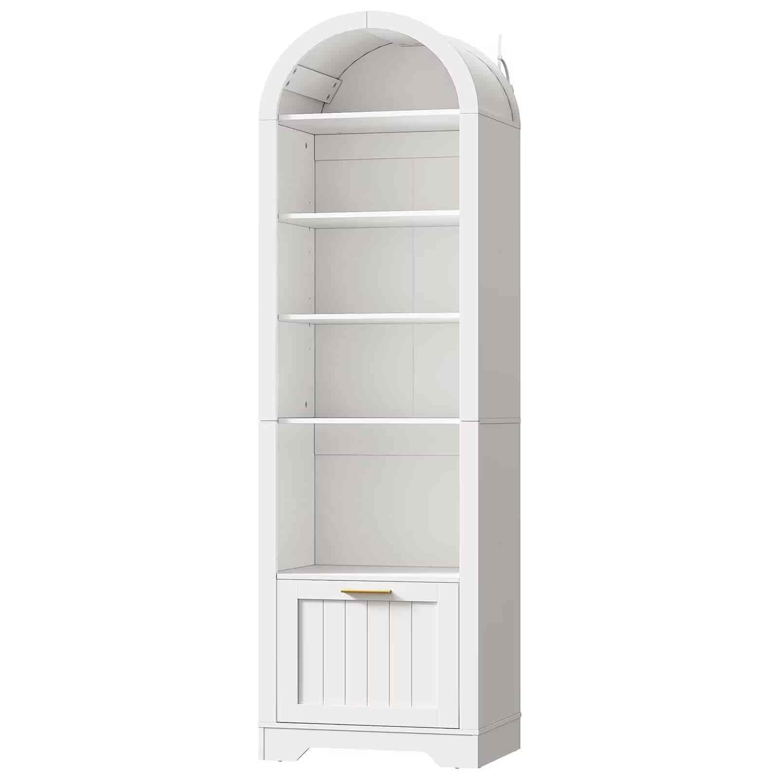 hoobro-biblioth-que-arche-blanche-180-cm-tiroir-dossier image 1