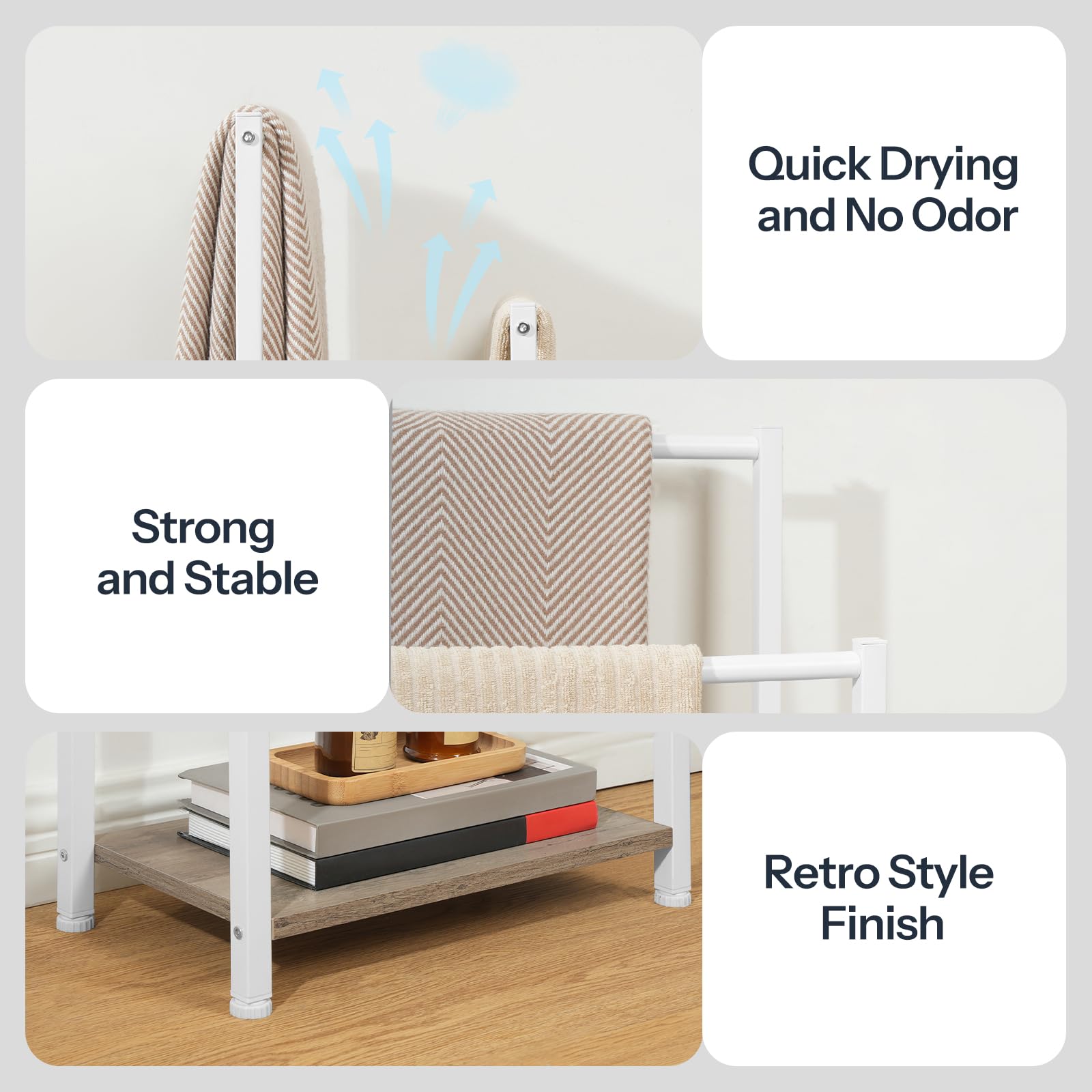 hoobro-bathroom-furniture-porte-serviettes-2-niveaux-blanc image 7