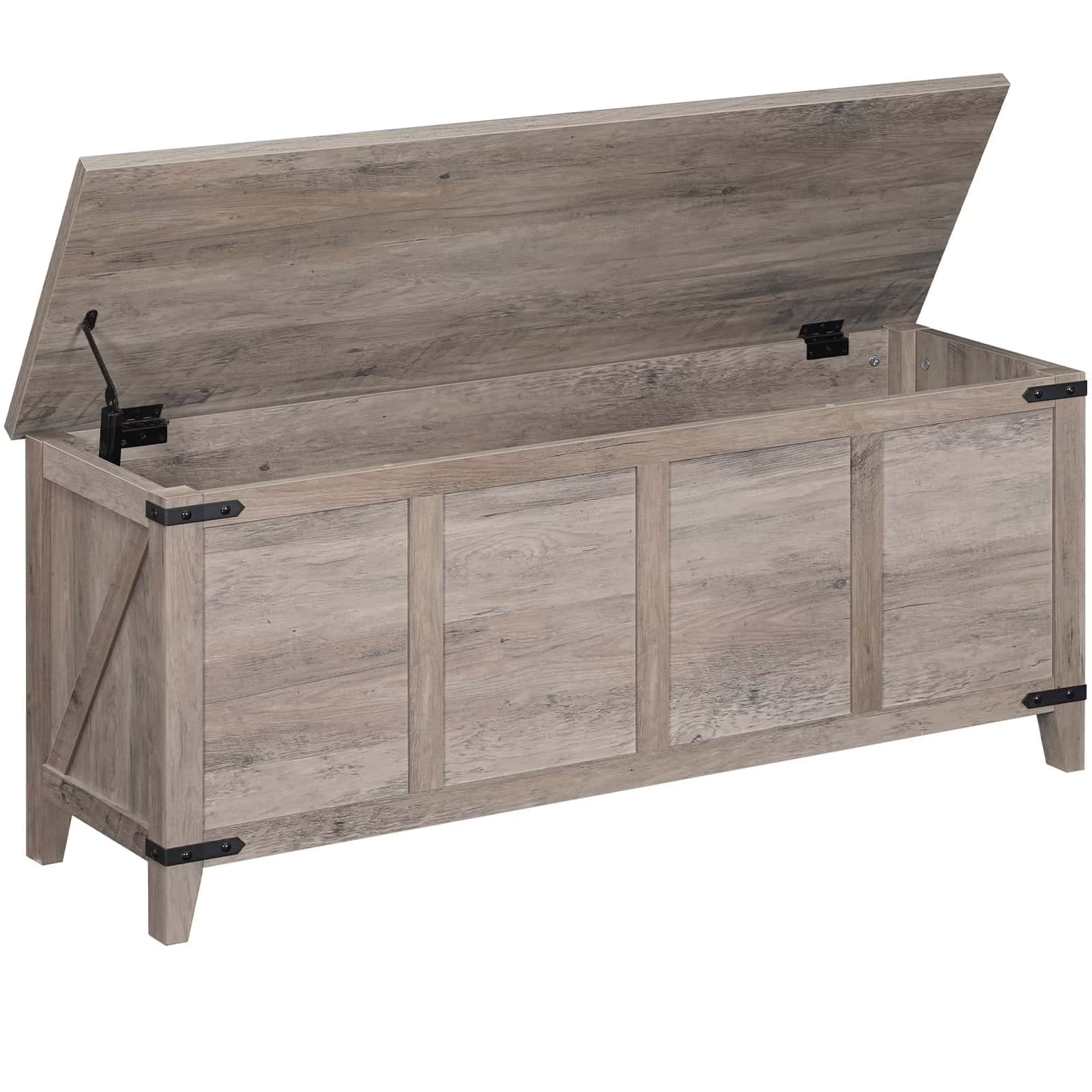 hoobro-coffre-de-rangement-greige-couvercle-pour-chambre image 3