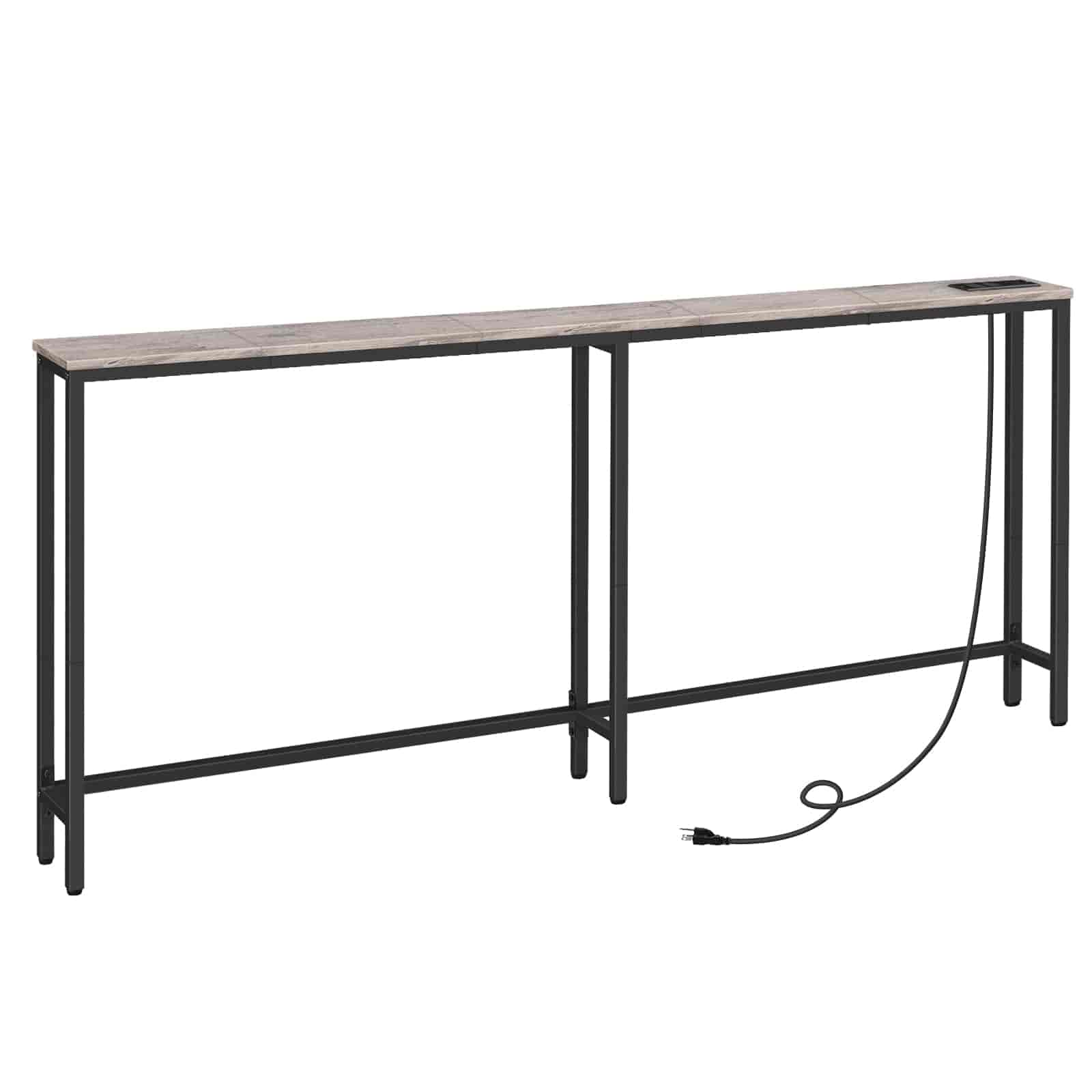 hoobro-console-table-d-entr-e-troite-greige-usb-180cm image 1