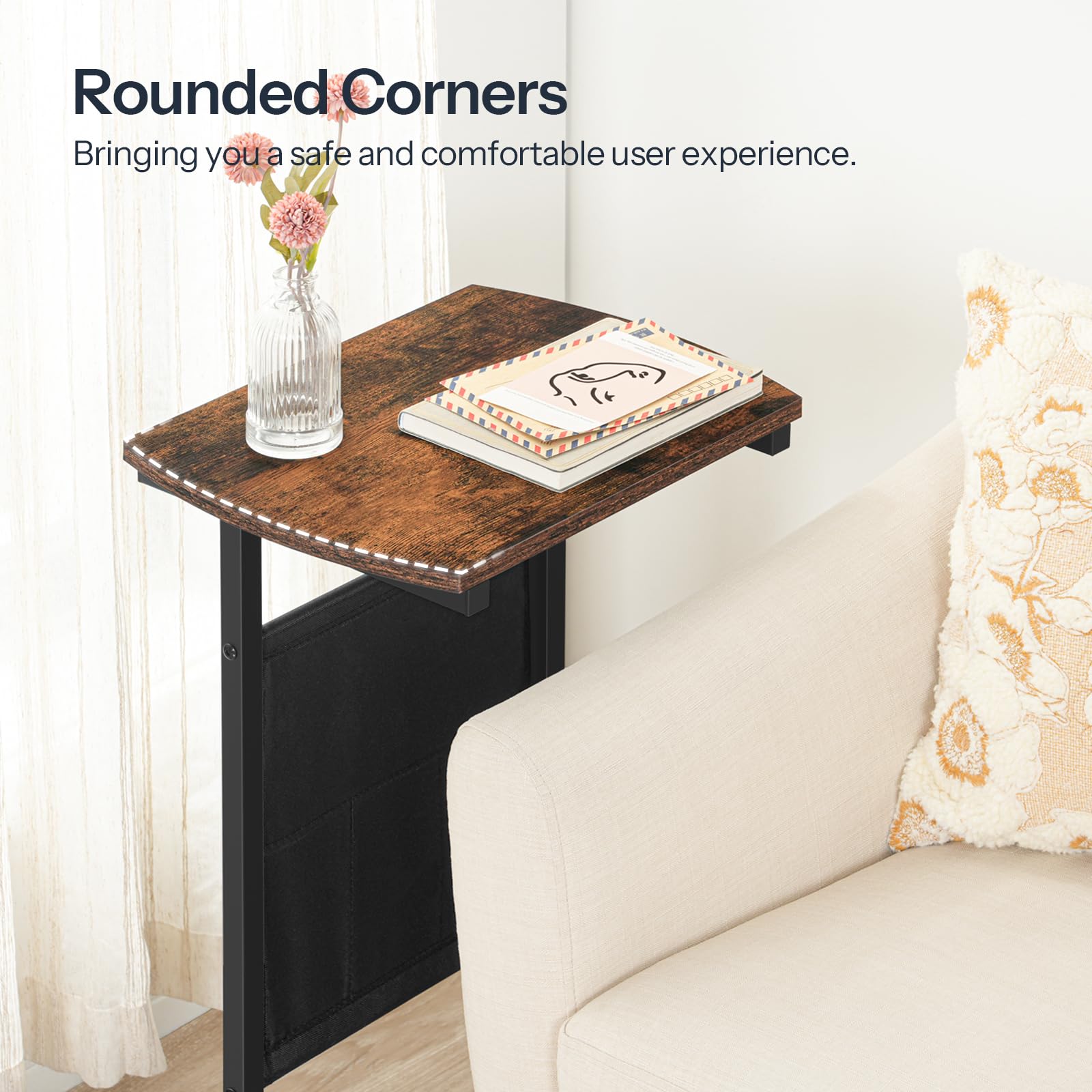 hoobro-side-tables-table-en-c-marron-poche-lot-2 image 6