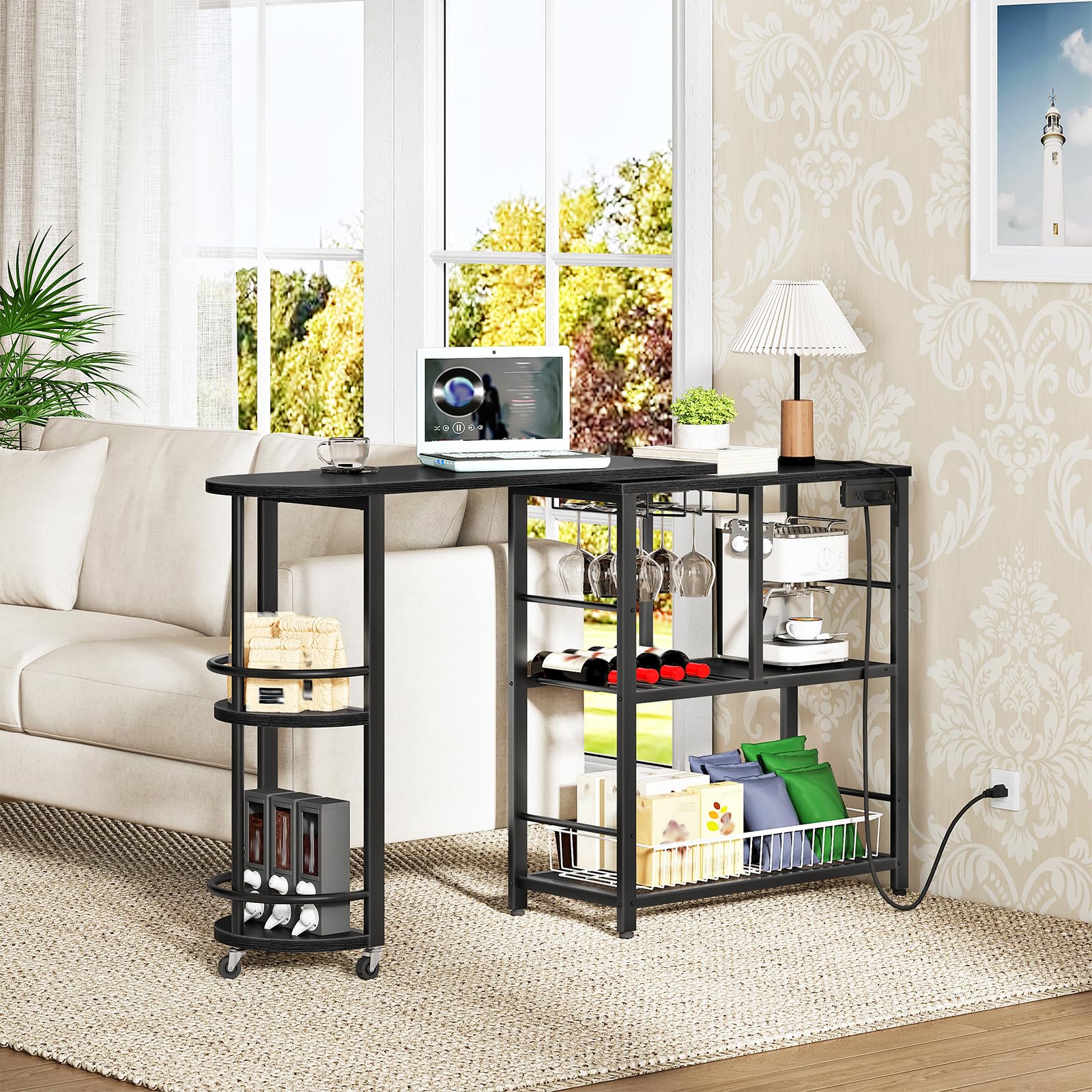 hoobro-beverage-counters-table-bar-noire-angle-3-niveaux image 4