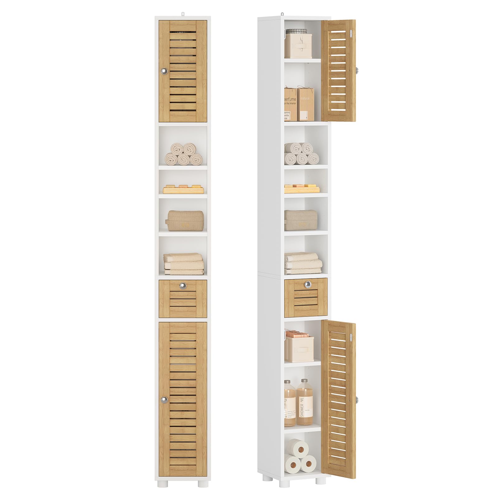 forabamb-armoires-hautes-colonne-salle-de-bain-bambou-180-cm image 1