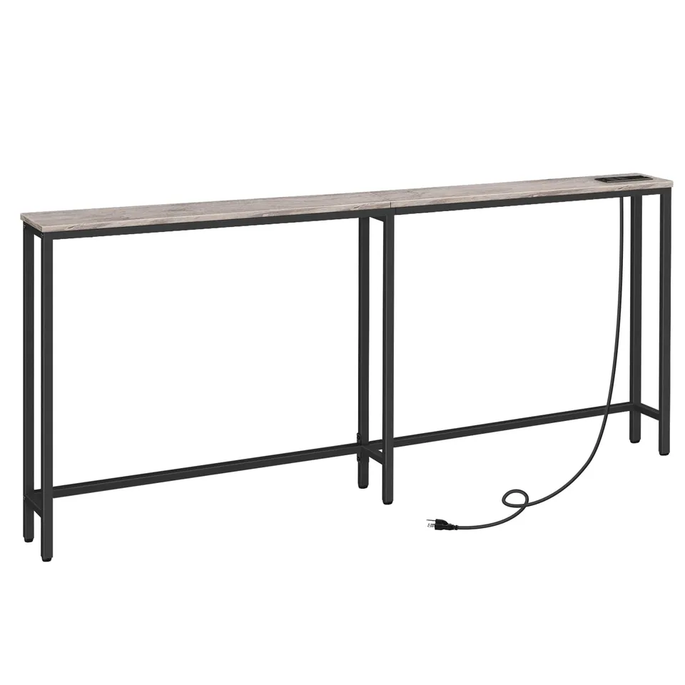 hoobro-console-table-70-9-pouces-table-console-greige-prise-usb image 1