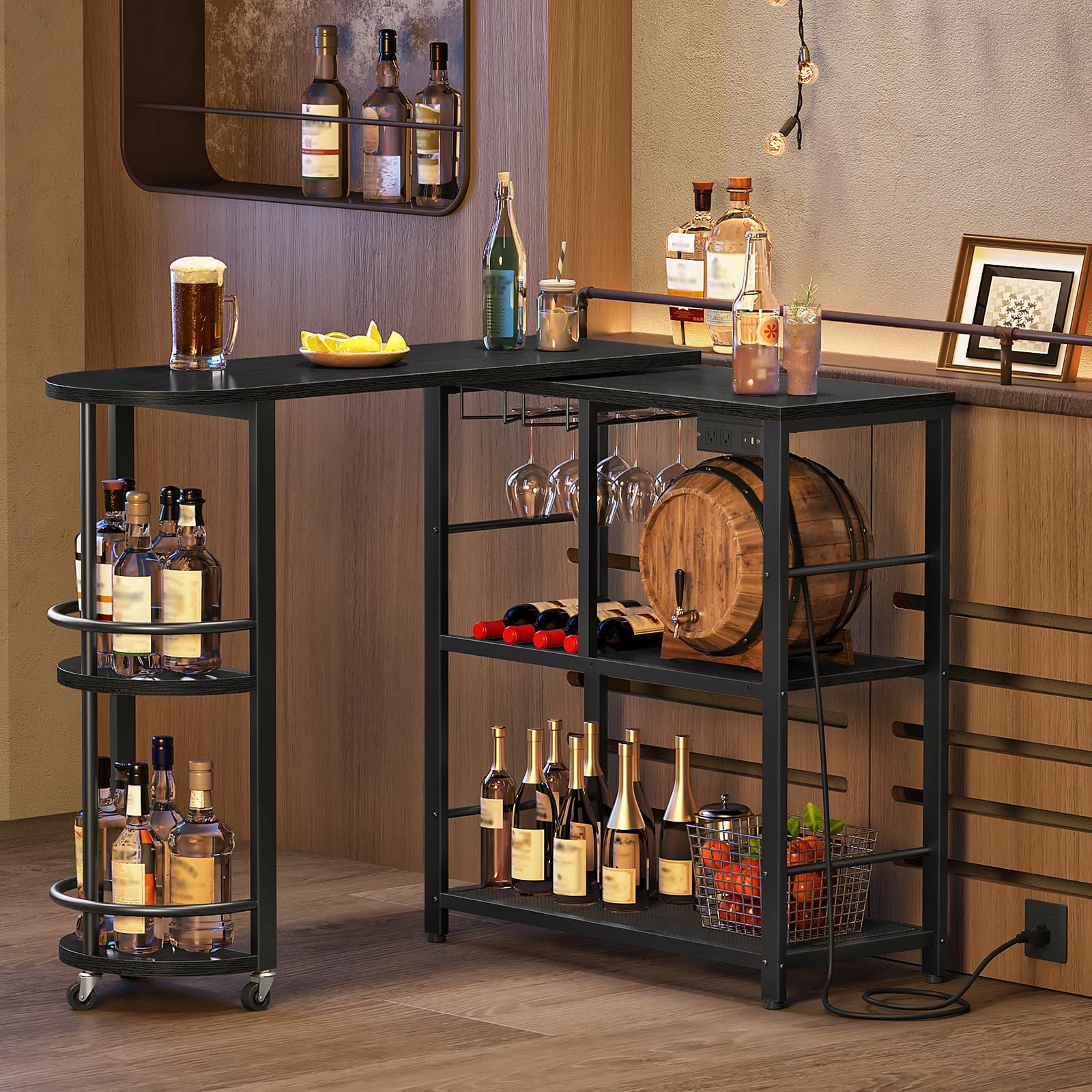 hoobro-beverage-counters-table-bar-noire-angle-3-niveaux image 2