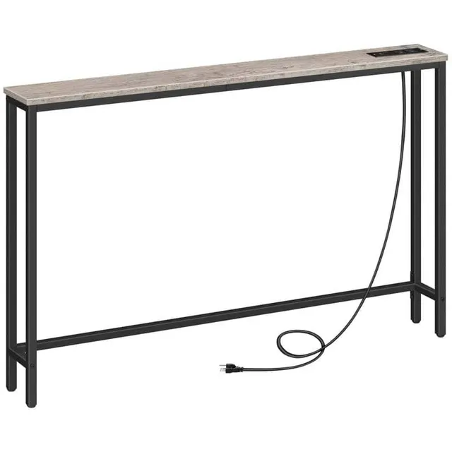 hoobro-console-table-console-troite-greige-120-cm-avec-prises image 1