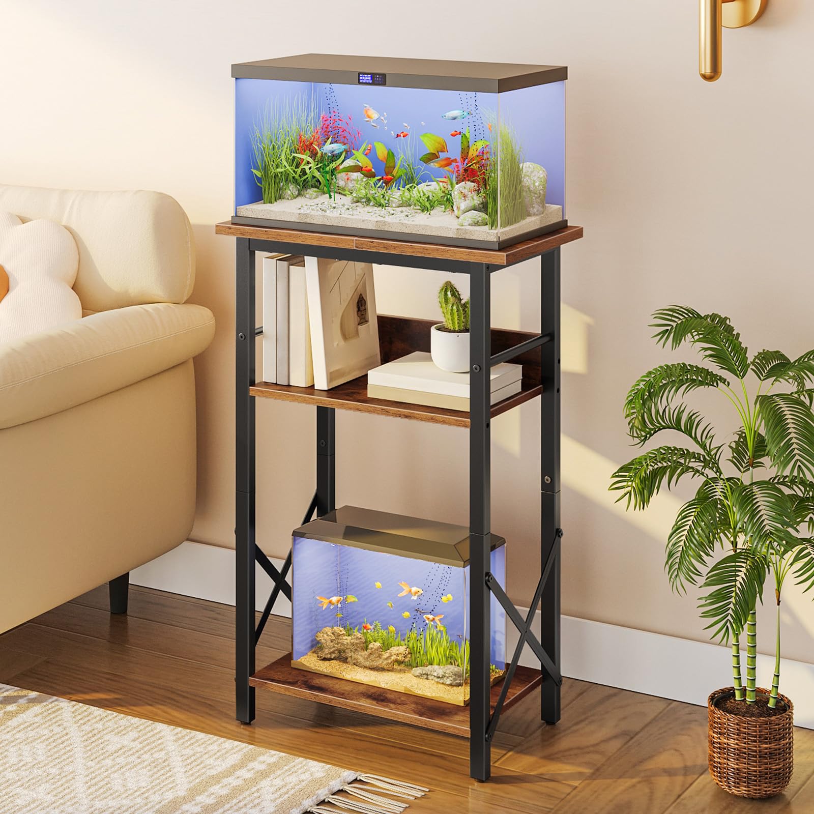 hoobro-fish-tank-stands-support-aquarium-10-gallons-marron image 5