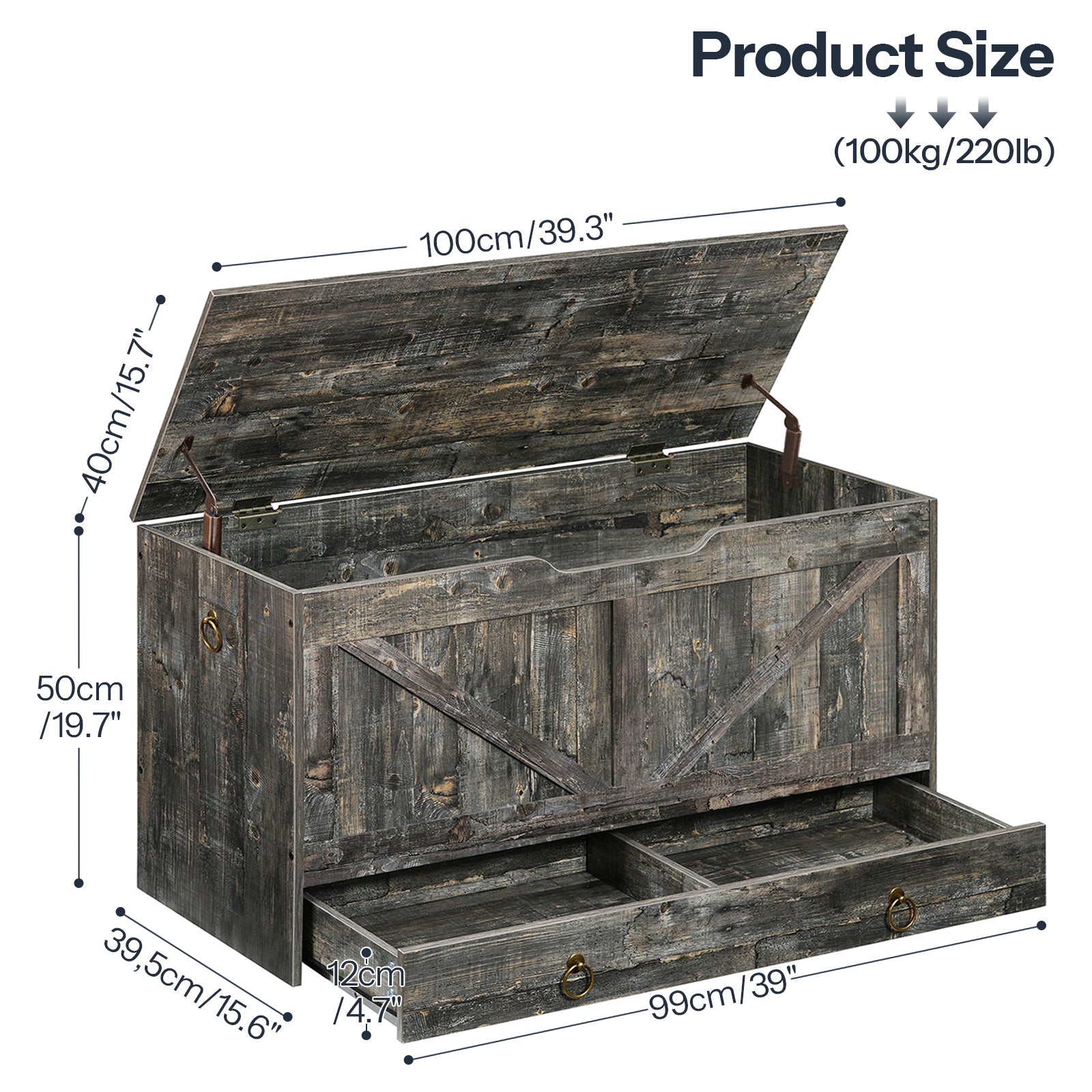 hoobro-storage-benches-coffre-jouets-gris-39-3-pouces image 3