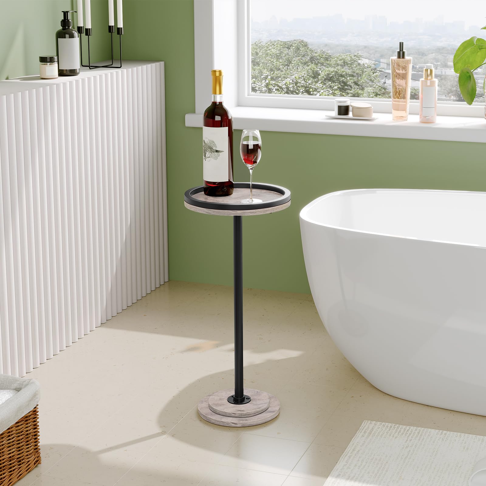 hoobro-table-appoint-ronde-greige-pied-lest-petit-format image 5