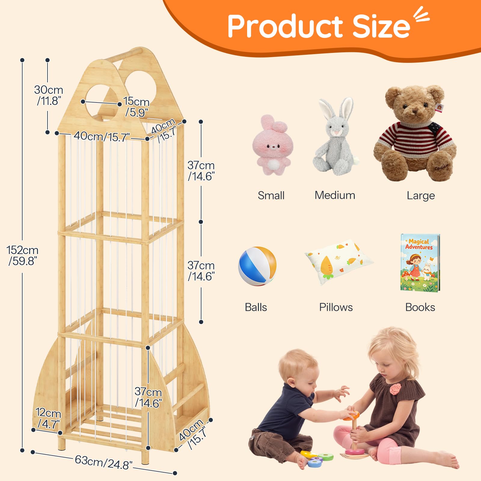 hoobro-rangement-peluches-bambou-naturel-yl67cw01-biblioth-que image 3
