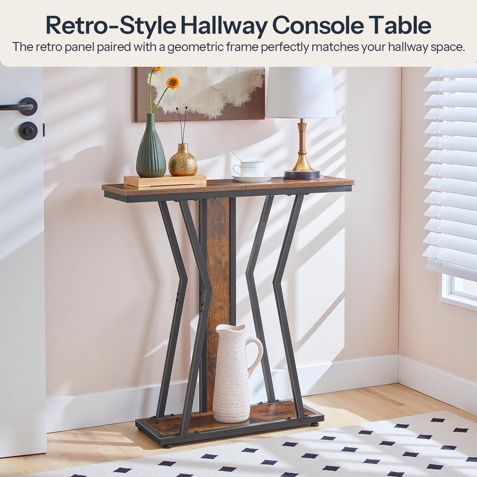 hoobro-console-table-console-marron-75-cm-2-tages-troite image 7
