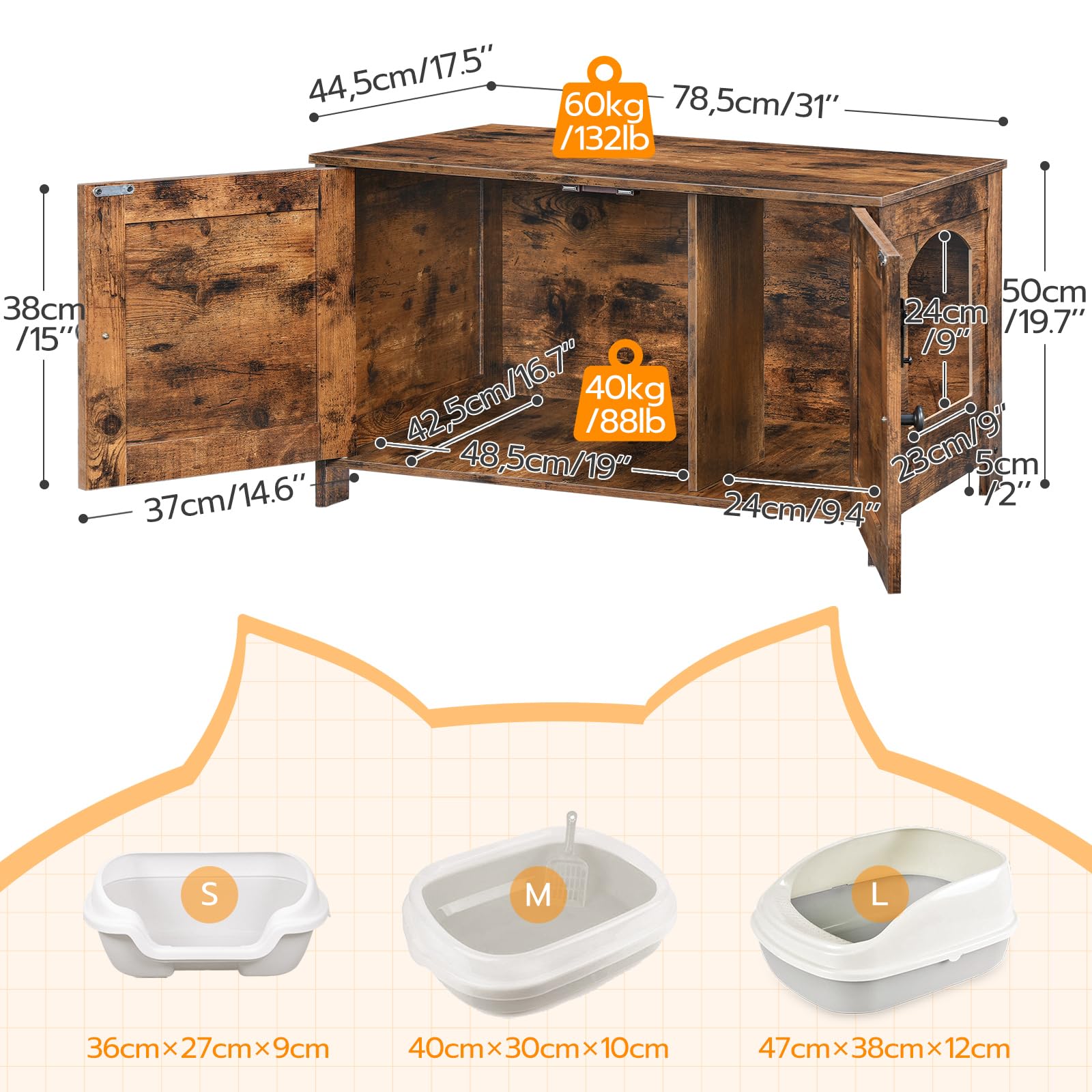 hoobro-pet-furniture-meuble-liti-re-chat-marron-cach image 4