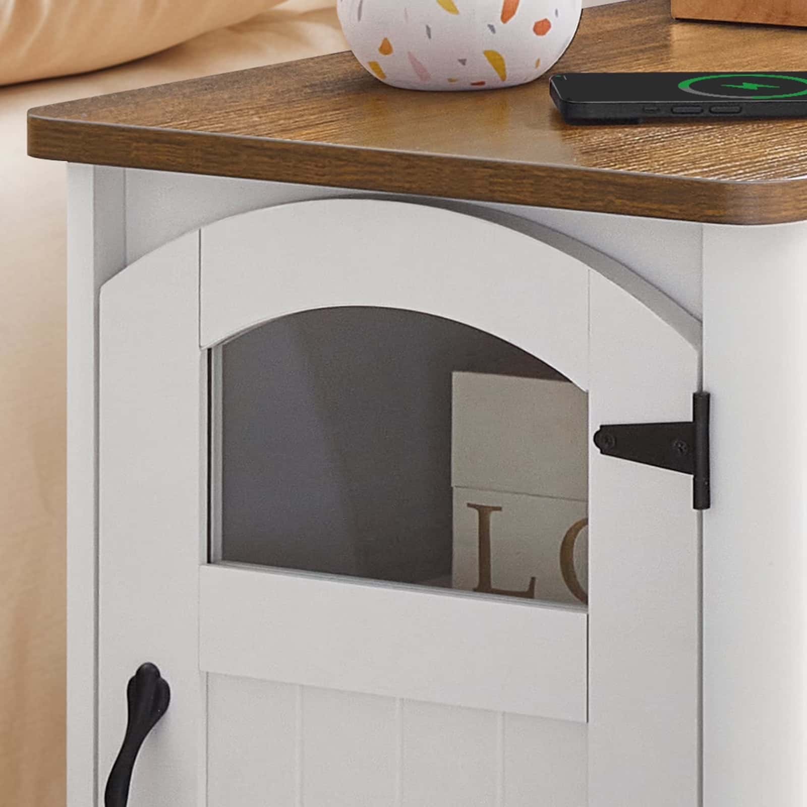 hoobro-nightstands-table-de-chevet-blanche-avec-prise image 5