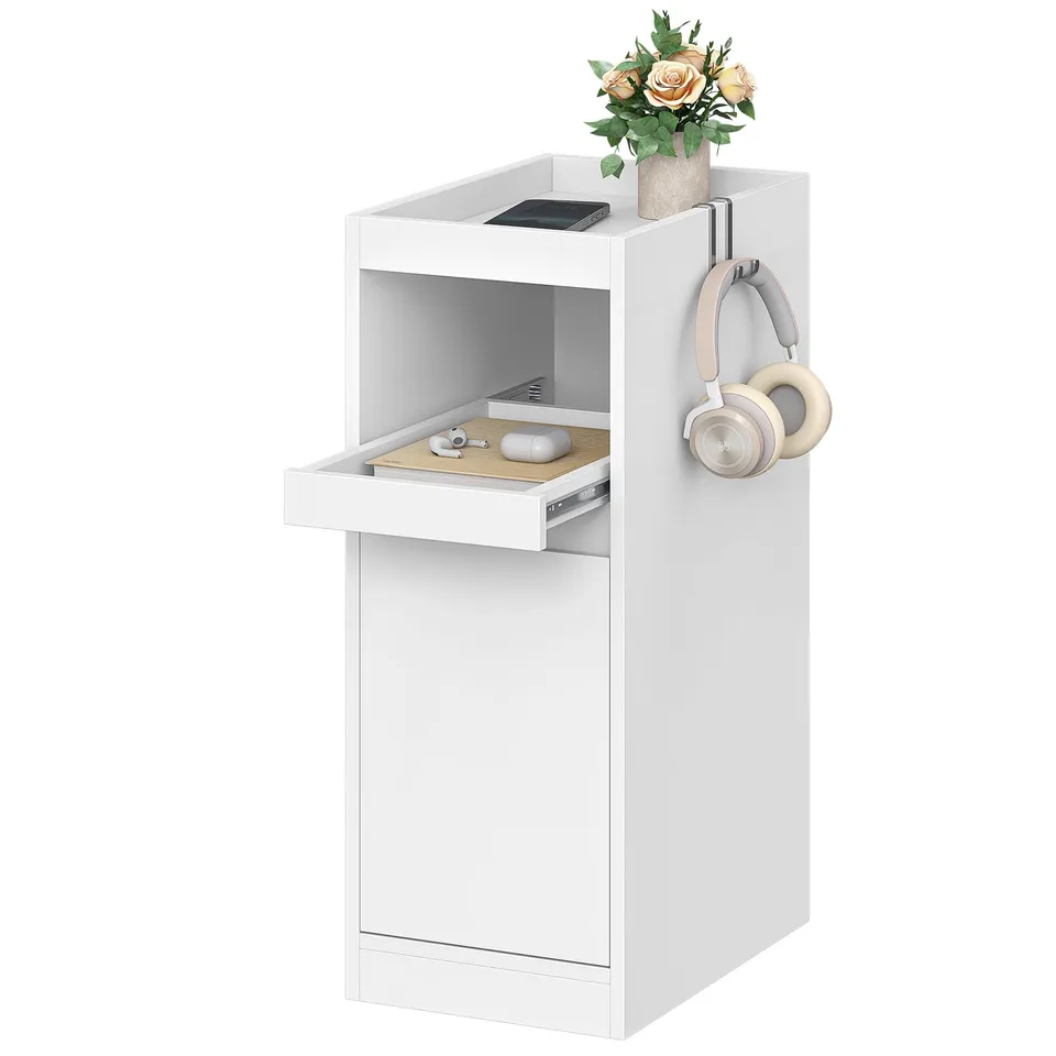 hexcelen-tables-de-chevet-table-de-nuit-blanche-1-porte-35-cm image 1