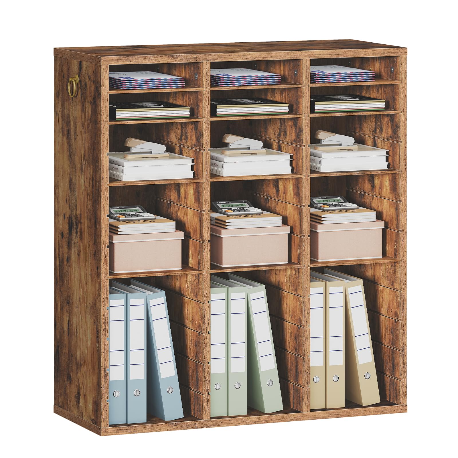 hoobro-study-furniture-trieur-courrier-bois-marron-36-casiers image 1