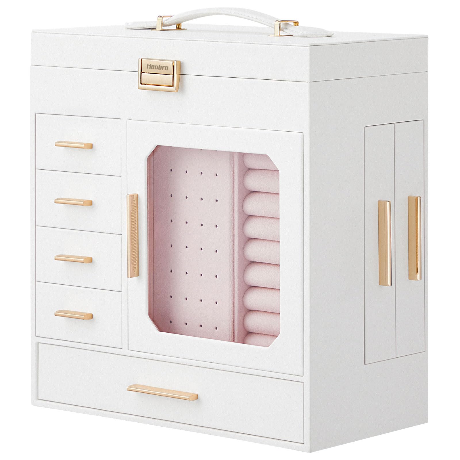 hoobro-bo-te-bijoux-blanche-verticale-miroir-velours image 3