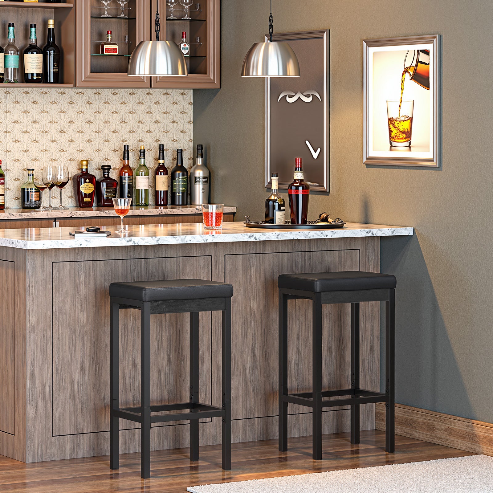 hoobro-bar-stools-tabouret-de-bar-noir-lot-de-2-rembourr image 7