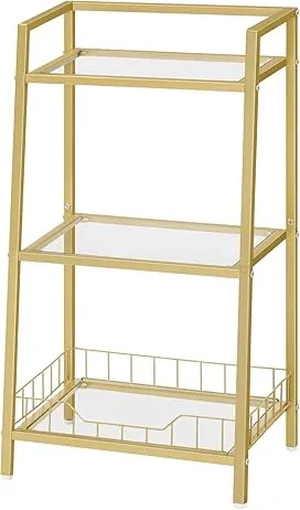 hoobro-tag-re-salle-de-bain-verre-tremp-3-niveaux-dor image 1
