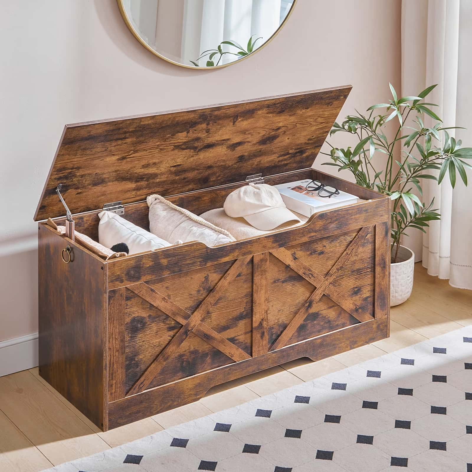 hoobro-banc-coffre-100-cm-marron-coffre-de-rangement image 6