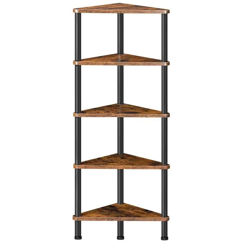 hoobro-bookshelves-5-tier-tag-re-angle-marron image 1