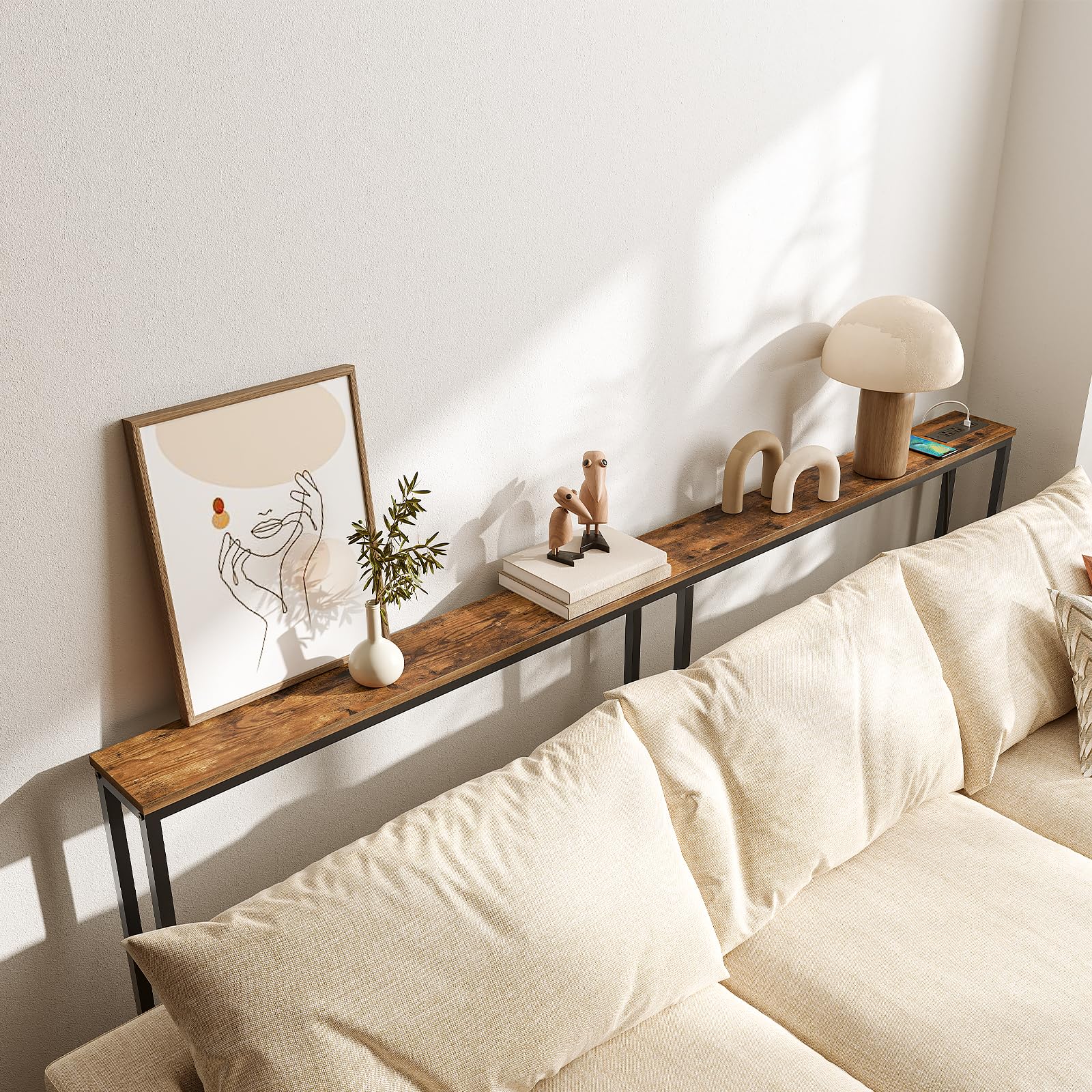 hoobro-console-table-78-7-pouces-table-console-marron-prise-usb image 5