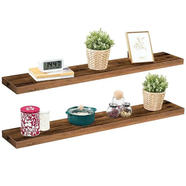 hoobro-storage-racks-lot-2-tag-res-murales-marron-80-cm image 1