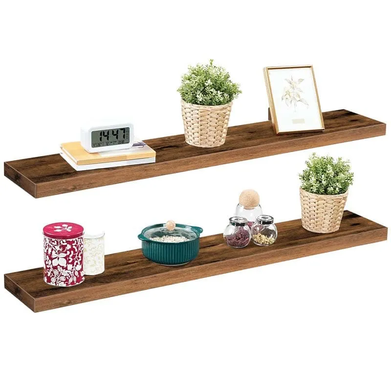 hoobro-storage-racks-lot-2-tag-res-murales-marron-80-cm image 1