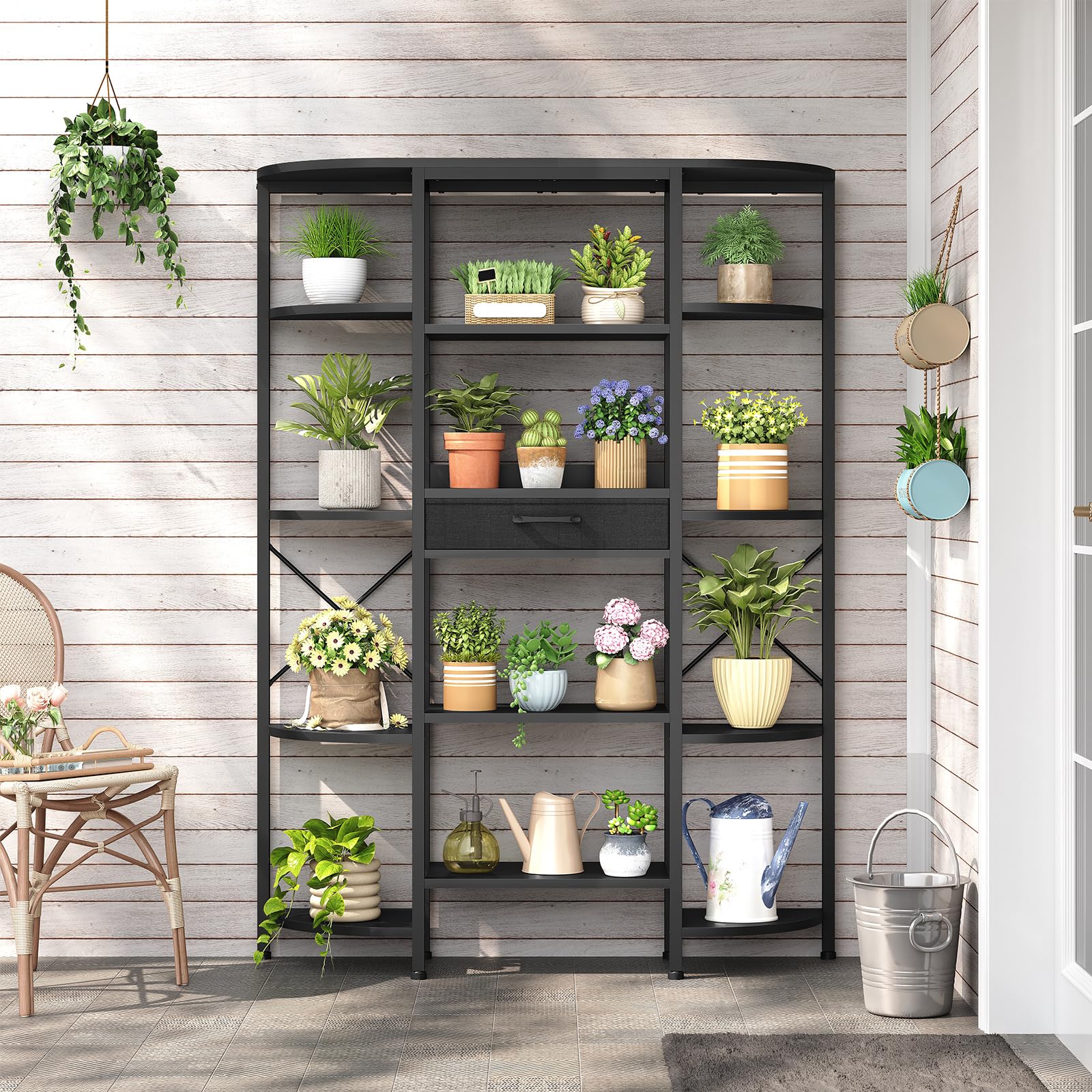 hoobro-bookshelves-biblioth-que-5-niveaux-noire-12-cases image 4