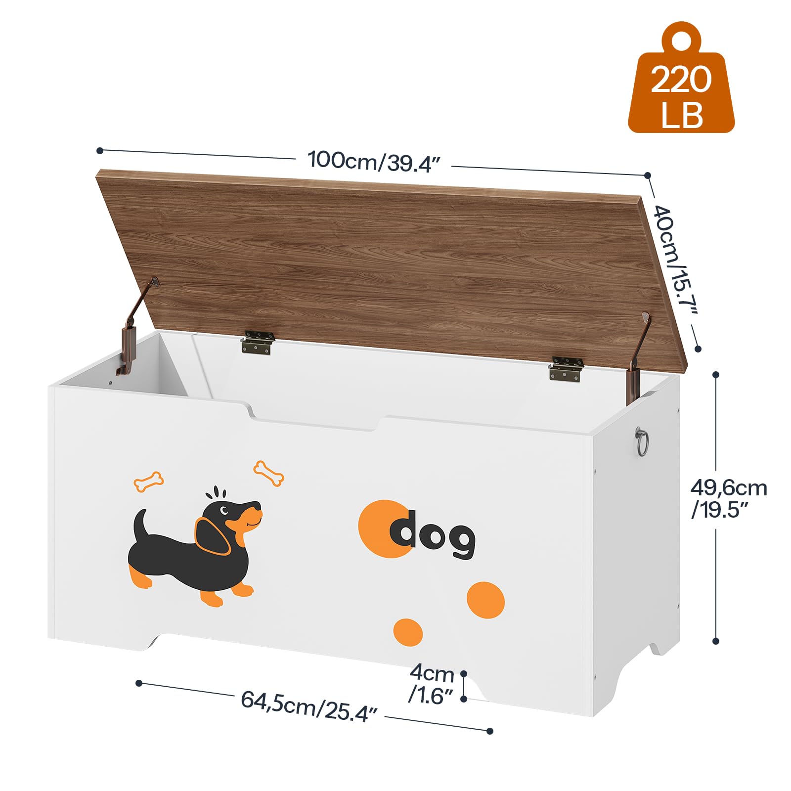 hoobro-banc-coffre-blanc-100-cm-coffre-jouets-bois image 3