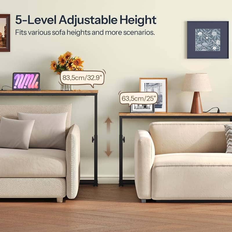 hoobro-console-table-console-troite-marron-avec-prises image 6