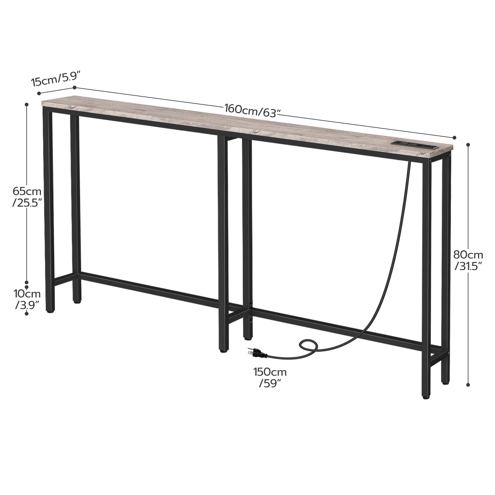 hoobro-console-table-63-pouces-table-console-troite-greige-prise image 3