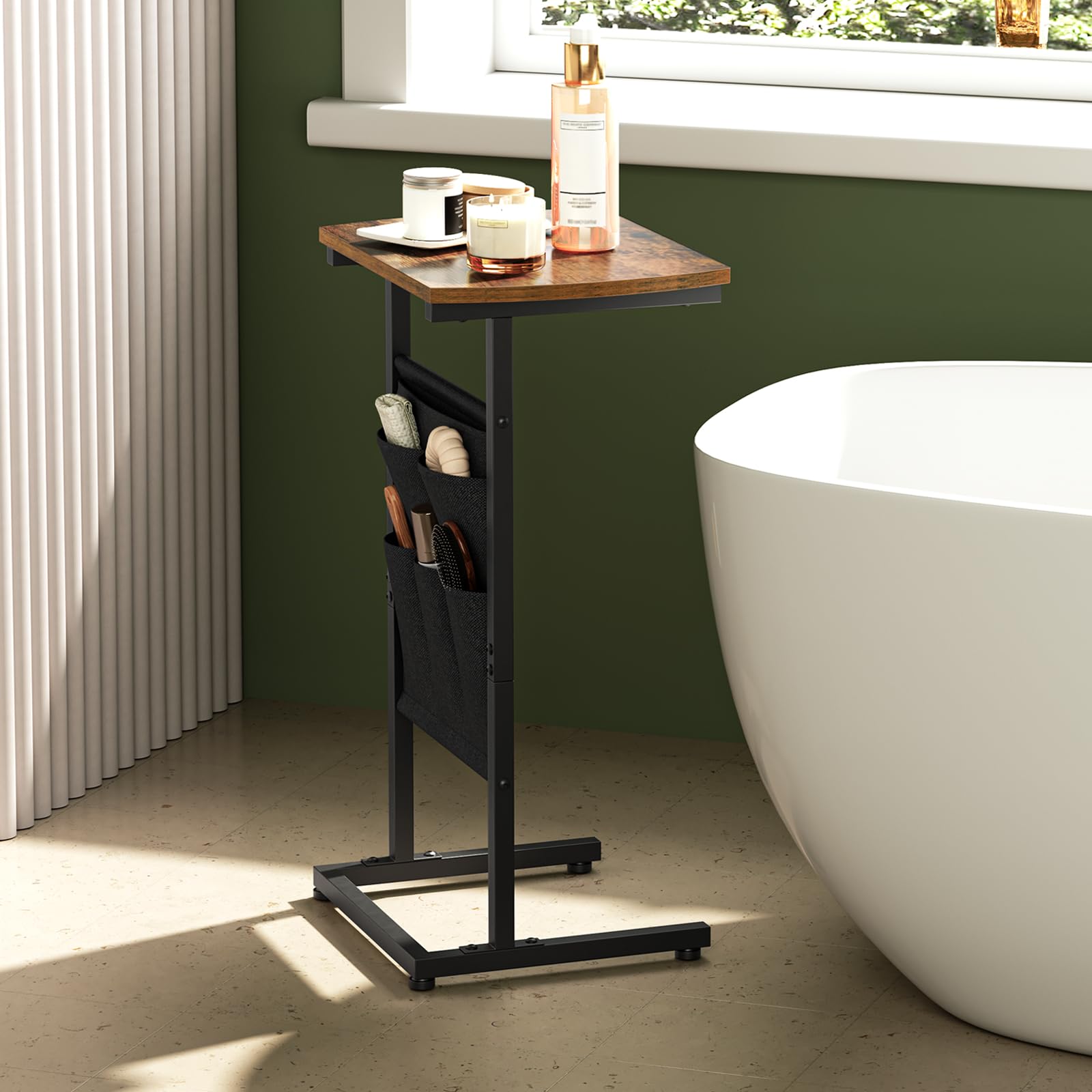 hoobro-side-tables-table-en-c-marron-poche-lot-2 image 8
