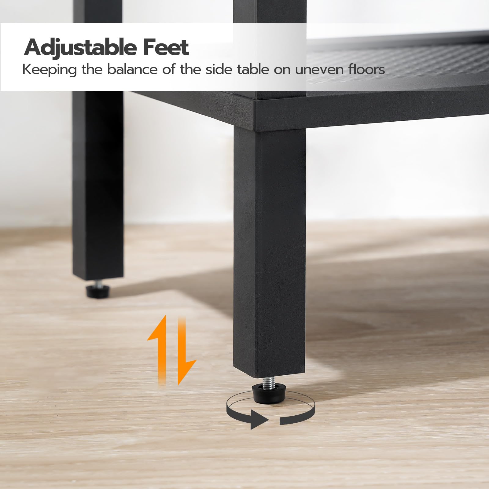 hoobro-side-tables-table-d-appoint-2-niveaux-marron image 6