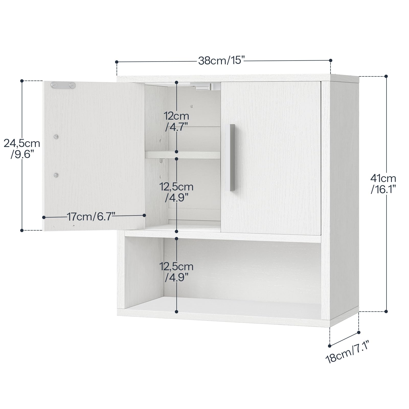 hoobro-bathroom-furniture-armoire-murale-salle-de-bain-blanc-2-portes image 4